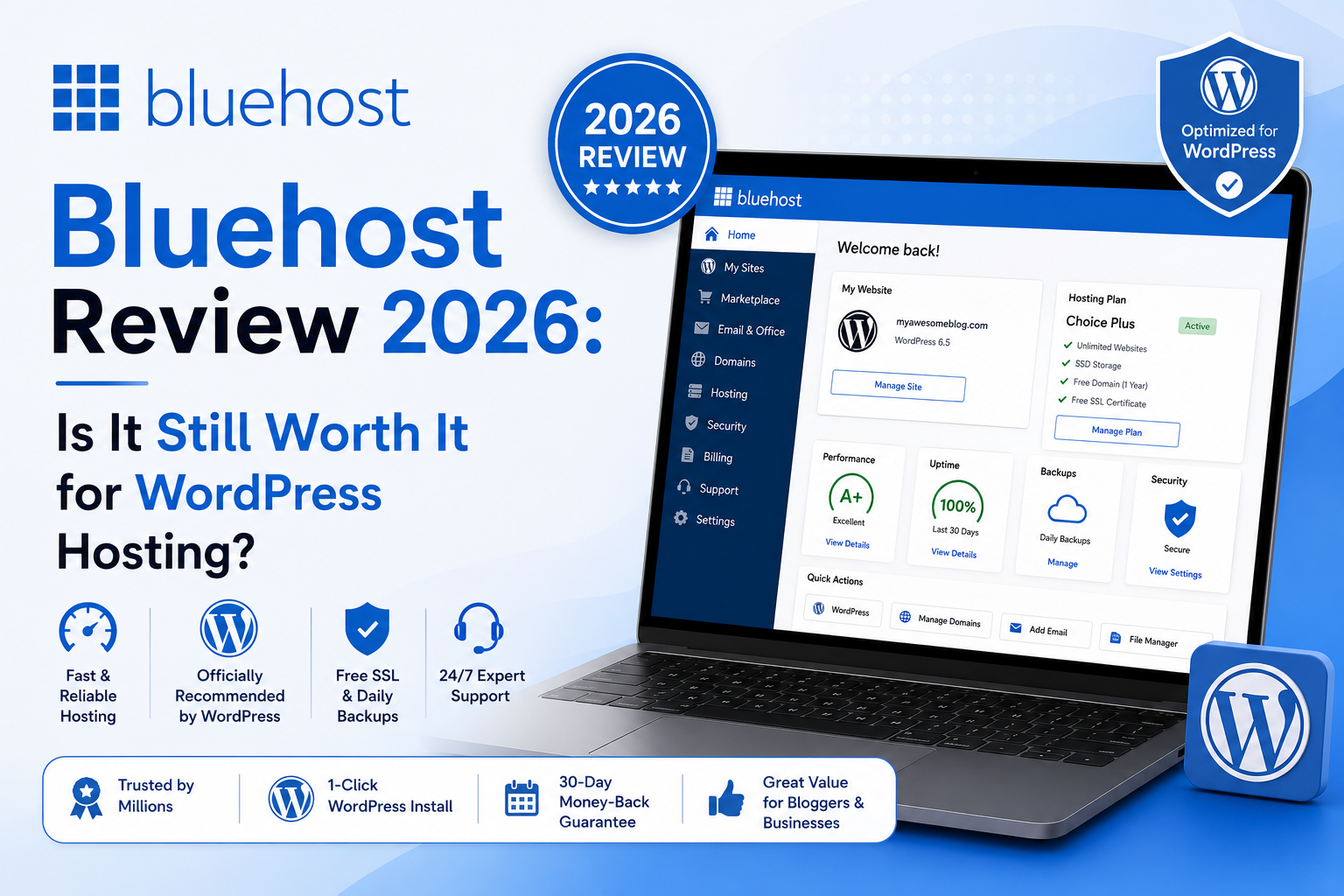 Bluehost 2026 WordPress hosting review