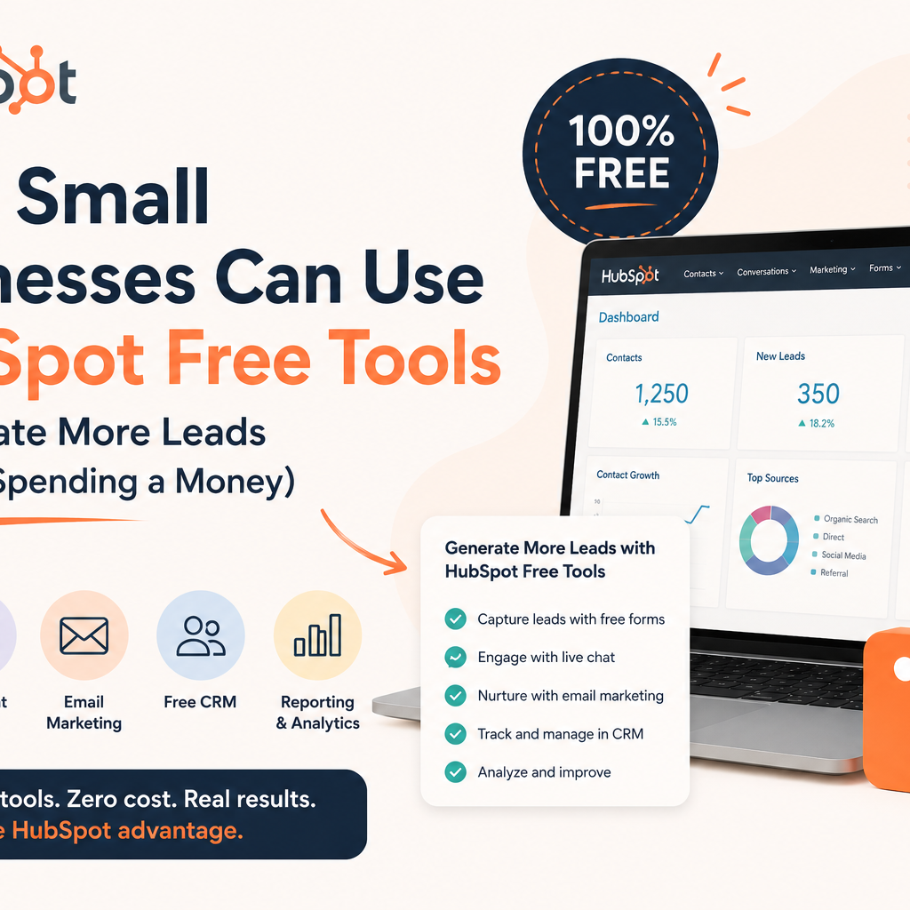 How Small Businesses Can Use HubSpot Free Tools to Generate More Leads (Without Spending a Money)
