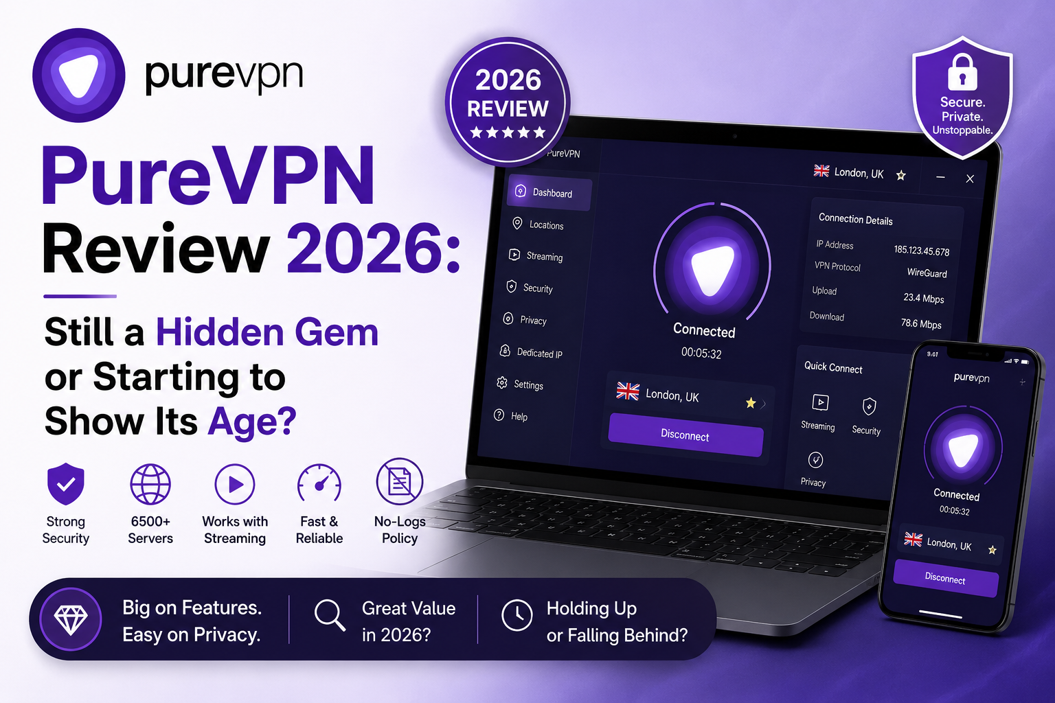 PureVPN review 2026