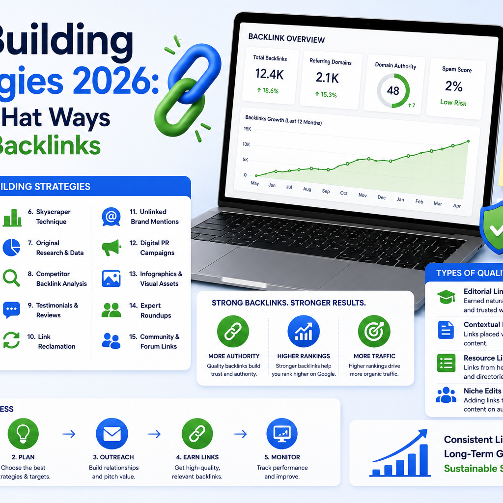 Link Building Strategies 2026: 15 White-Hat Ways to Earn Backlinks